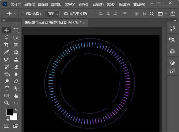 PS如何设计暗光圆形图案?