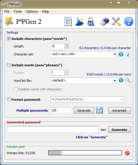 PWGen(密码生成工具) V2.5.2 绿色版