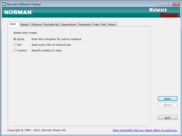 Norman Malware Cleaner(软件清理助手) V2015.03.11 英文绿色版