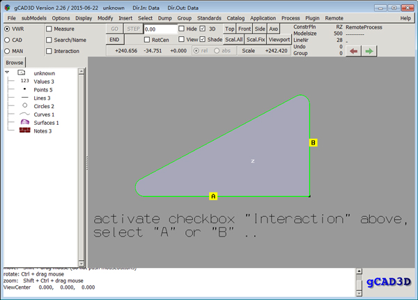 gCAD3D(画图工具) V2.28 英文版