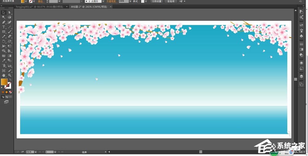 ai如何制作浪漫的樱花背景矢量图?ai制作浪漫的樱花背景矢量图的方法步骤