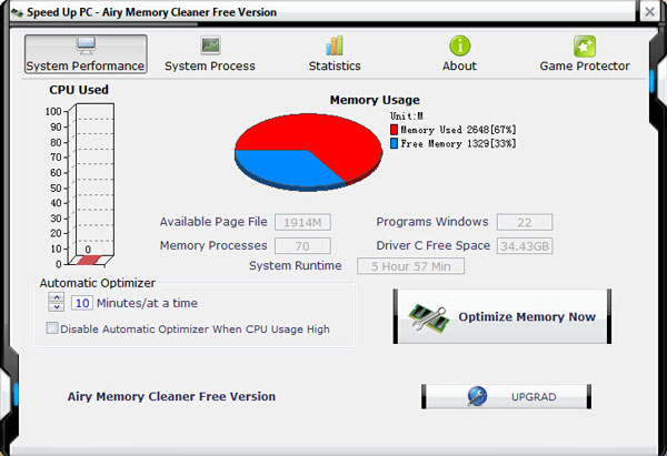 内存清理优化工具(Airy Memory Cleaner)V2.0.1.3
