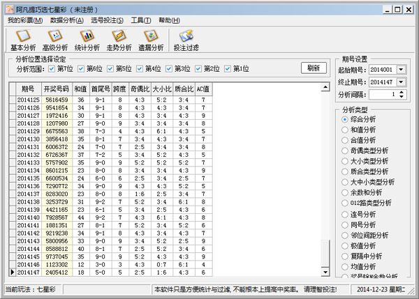 阿凡提巧选七星彩 V1.57