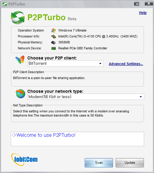 IObit P2PTurbo(P2P加速工具) V1.0.0.12 绿色版