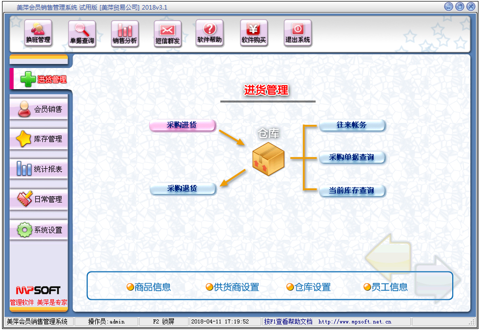 美萍会员销售管理系统 V2018.3.1