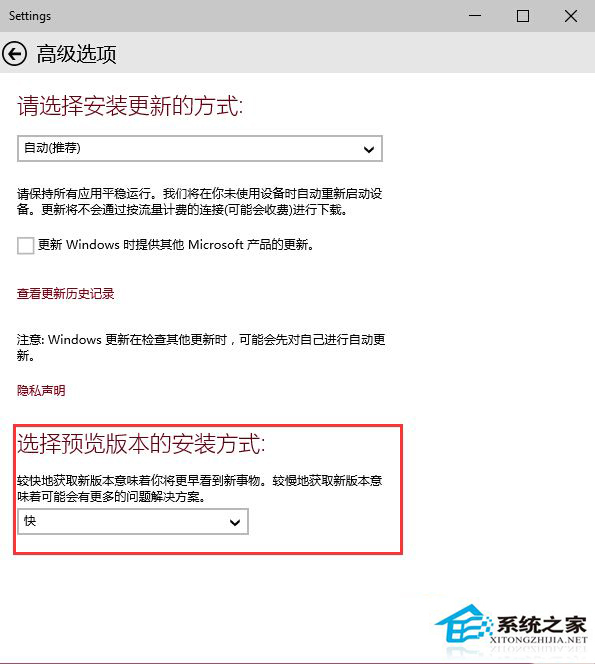 Win10系统怎么切换到快速更新模式