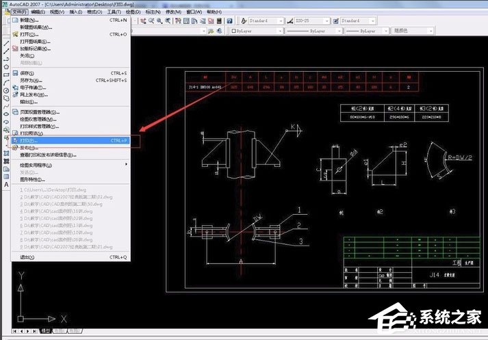 AutoCAD 2007怎么打印图纸?