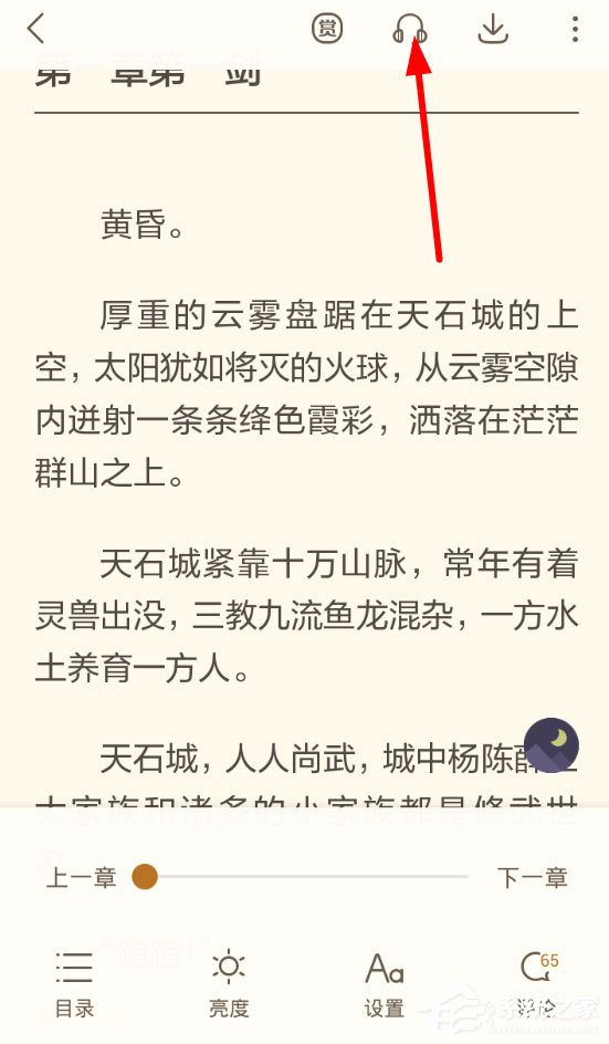 书旗小说怎么听书?