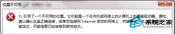 Win7开启文件时报错“引用了一个不可用的位置”如何处理?