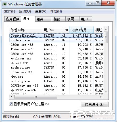 Win7系统Trustedinstaller.exe占用最高怎么解决?