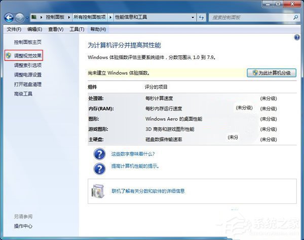 Win7如何关闭视觉效果提高系统效率?