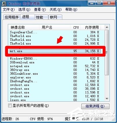 Win7电脑中的mrt.exe是什么文件?