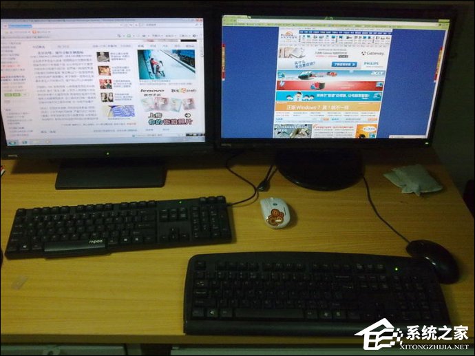 电脑一拖二教程:一台主机两个显示器看电影玩游戏两不相误