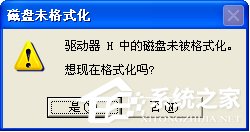 U盘连接电脑后提示“磁盘未被格式化”怎么办?