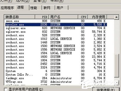 spoolsv.exe进程占用CPU资源很严重怎么办?