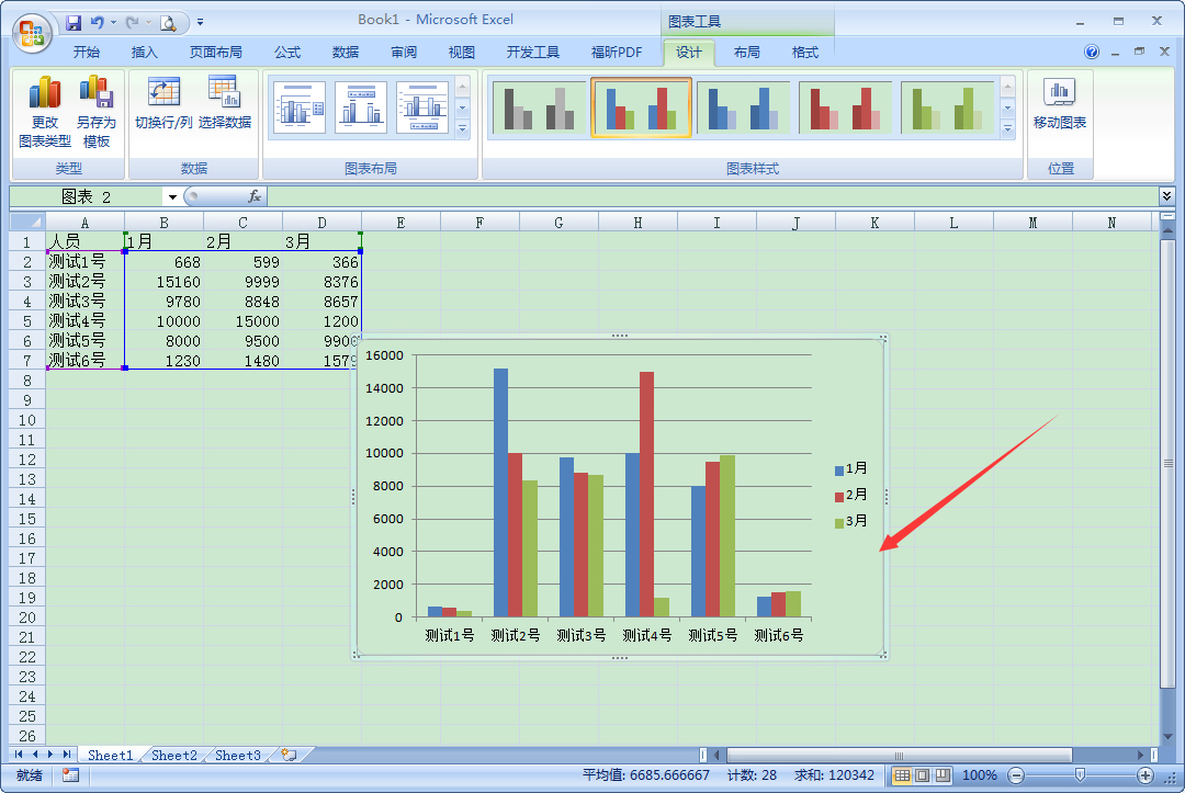 Excel2007怎么制作柱状图?