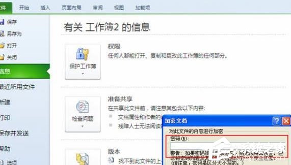excel 2010怎么加密文档?excel 2010加密文档的方法