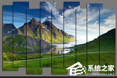 PS怎么做出立体分割图片效果?PS做出立体分割图片效果的方法