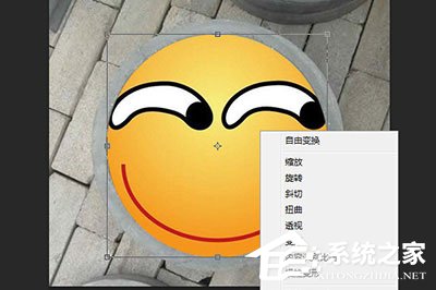 怎么用PS在井盖上涂鸦?用PS在井盖上涂鸦的方法