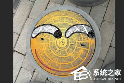 怎么用PS在井盖上涂鸦?用PS在井盖上涂鸦的方法