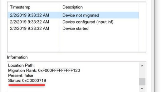电脑提示0xc0000719设备未迁移如何解决