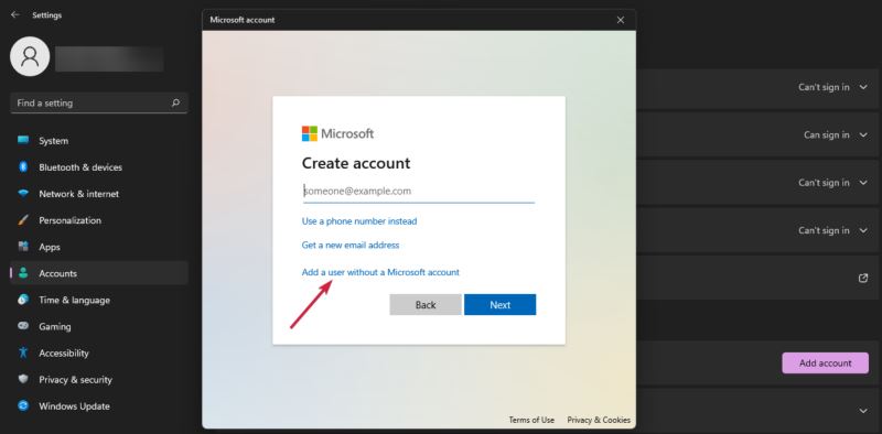 Win11中删除Microsoft帐户