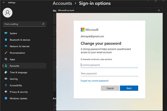 Windows11中更改密码和用户名