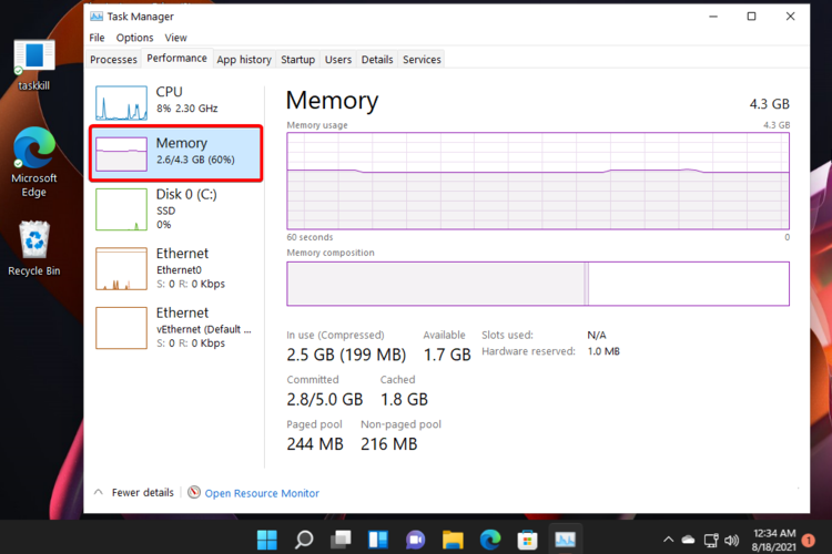 Win11检查RAM内存方法