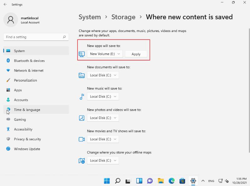 Win11如何更改默认保存位置?