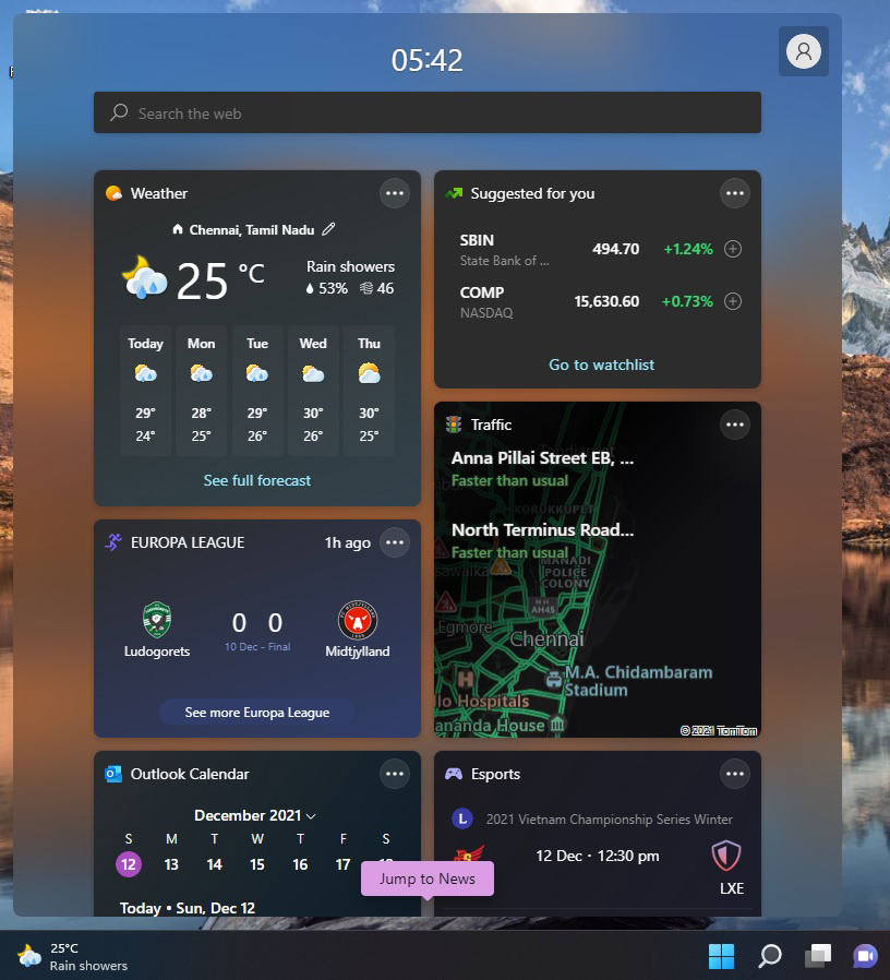 Win11如何开启任务栏天气小部件?