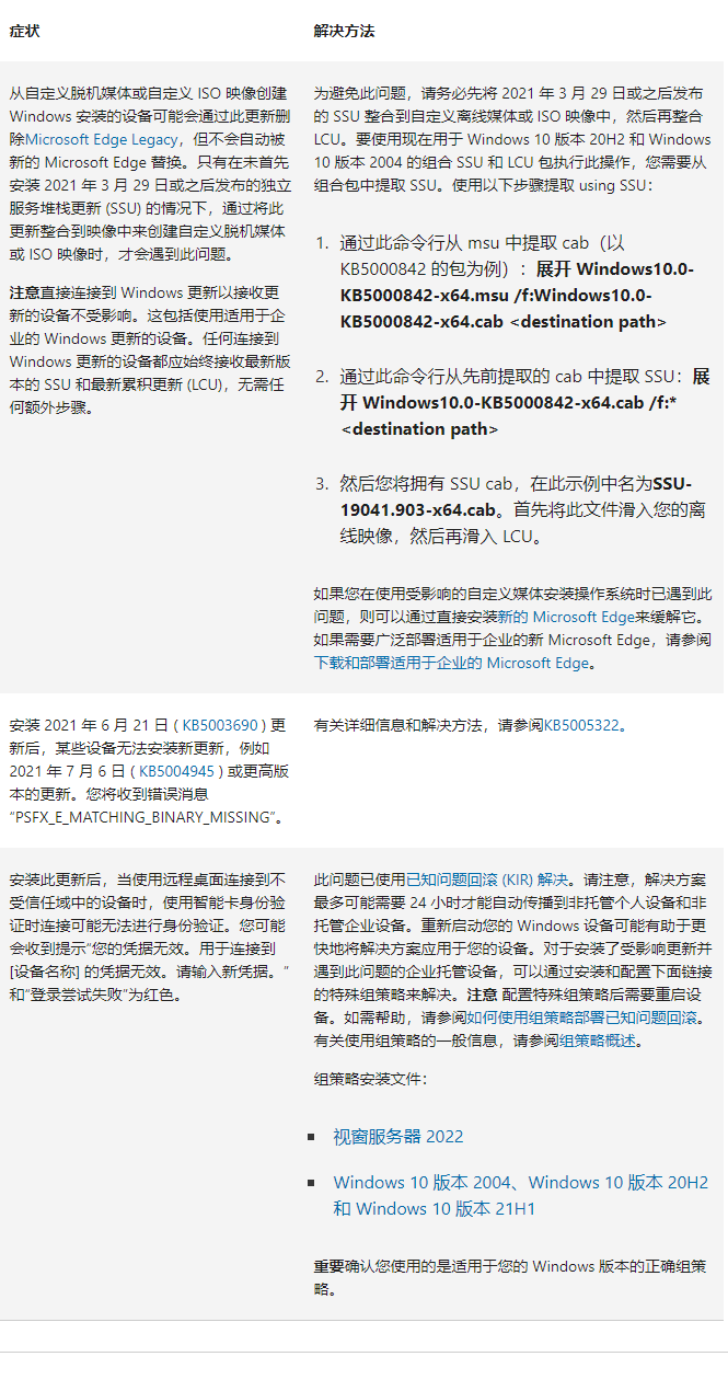 Win10 KB5008212补丁包