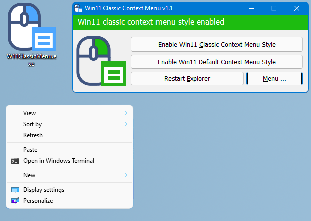 Windows 11 经典上下文菜单