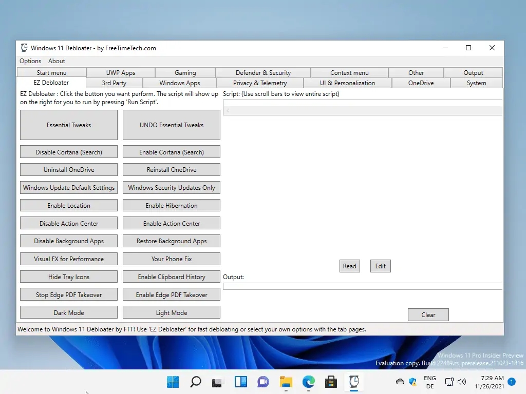 Windows 11 Debloater Portable