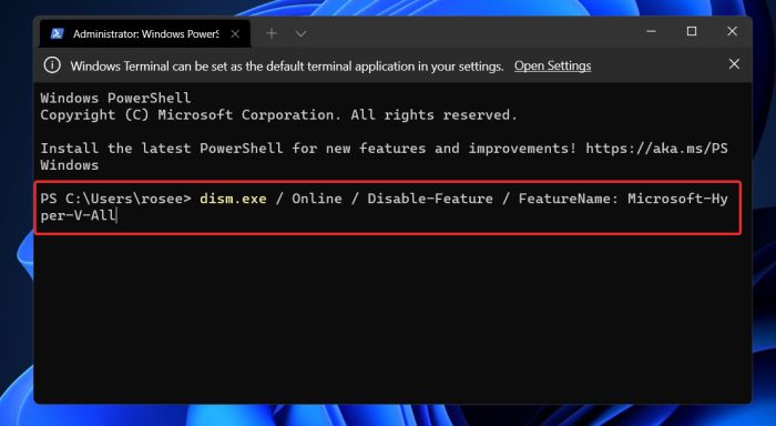Win11怎么关闭Hyper-V虚拟机功能?
