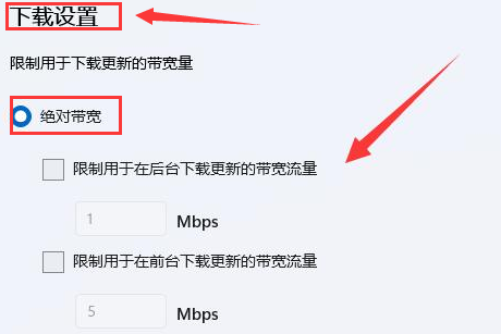 Win11如何设置绝对带宽?Win11设置绝对带宽的方法
