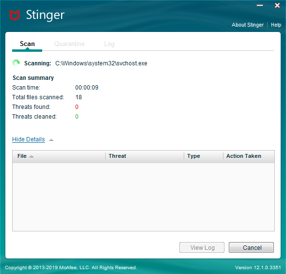 McAfee AvERT Stinger Portable