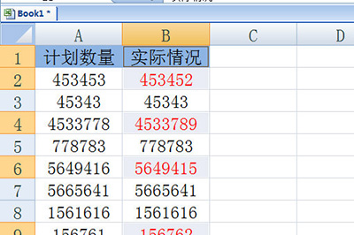 Excel怎么比较两列数据是否一样?