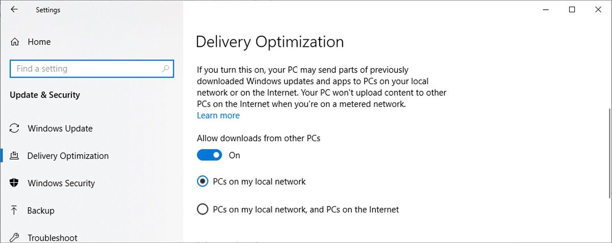Win10占用互联网带宽的方式及解决办法