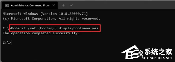 Win11怎么用命令提示符进入安全模式?