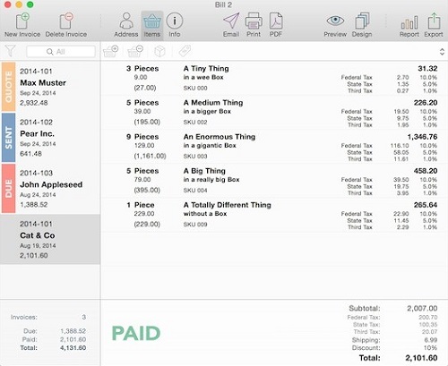 Bill For Mac截图