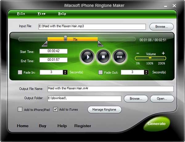 iPhone铃声制作截图