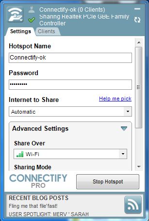 Connectify截图
