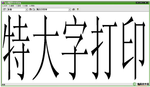 金山特大字打印系统截图