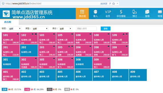 简单点酒店管理系统 简单点酒店管理系统截图