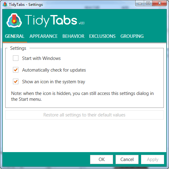 TidyTabs(标签管理工具)截图