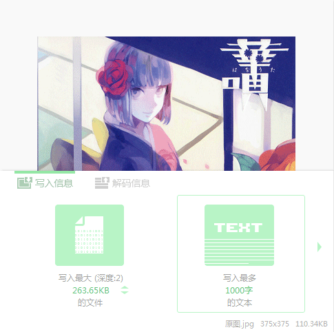 imageIN(文件隐藏到图片工具)截图