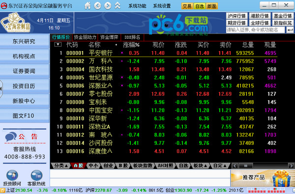 东兴证券金海棠金融服务平台截图