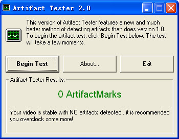 显卡显存测试小软件(Artifact Tester)截图