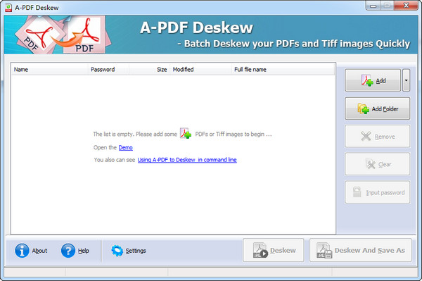 扫描图像倾斜校正软件(A-PDF Deskew)截图