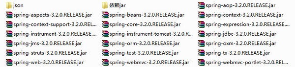 Spring MVC jar包截图